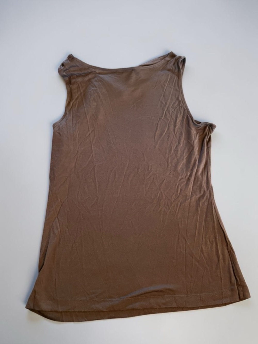 The Limited Brown One-Shoulder Knot Tank Womens Size Large 100% Modal - Picture 6 of 7